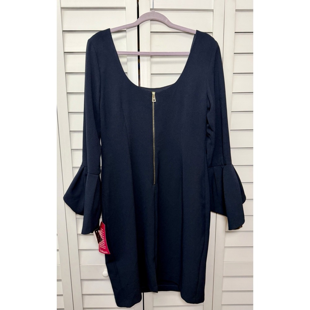 Nicole Miller New York Floral Lined Bell Sleeve Sheath Dress Women's Size 14 NWT - Picture 13 of 13